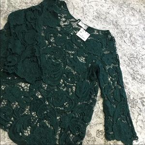 Zara pointelle tunic style top